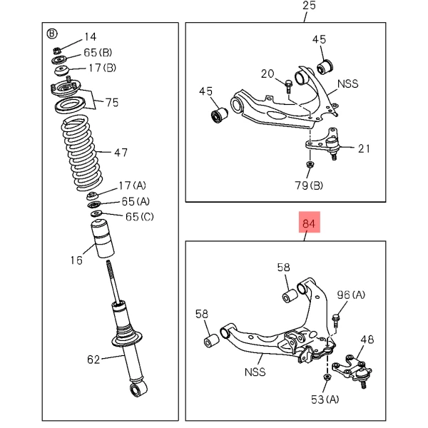 Bandeja inferior derecha para chevrolet d max 2015 2019 2.5 4jk1 4x4 - Bandejas Inferiores Derechas | ClickRepuestos